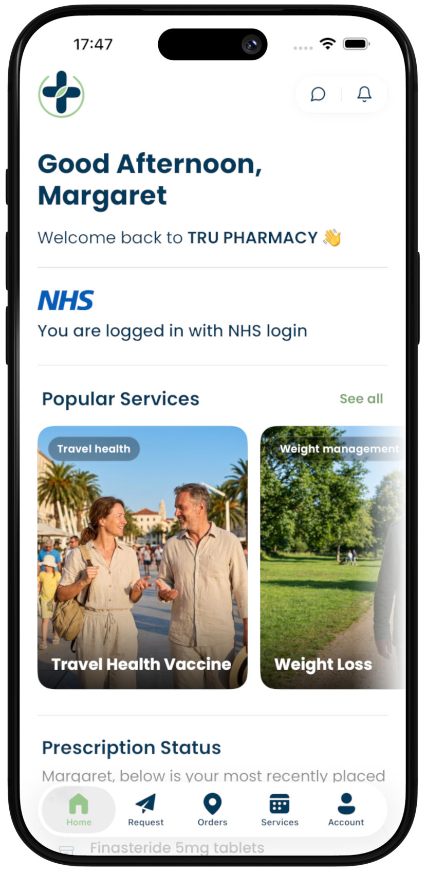 Seacroft Pharmacy mobile app for prescription management and health services